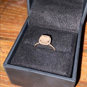 Rose-Gold Morganite Promise Ring (Size 4.5)